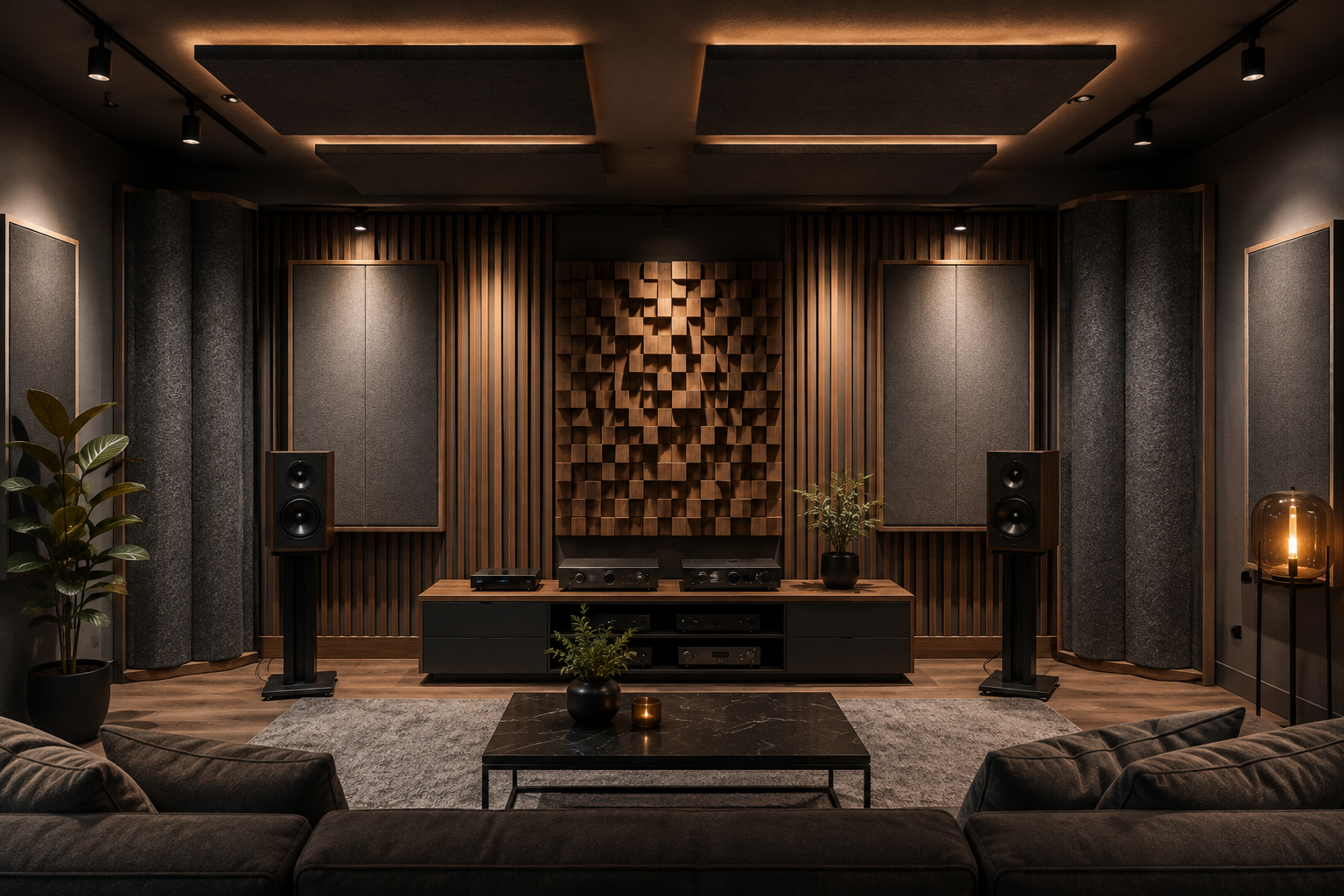 Hochwertiger Raum mit Akustikelementen von Rock Tribe Audio Hochwertiger Raum mit Akustikelementen von Rock Tribe Audio